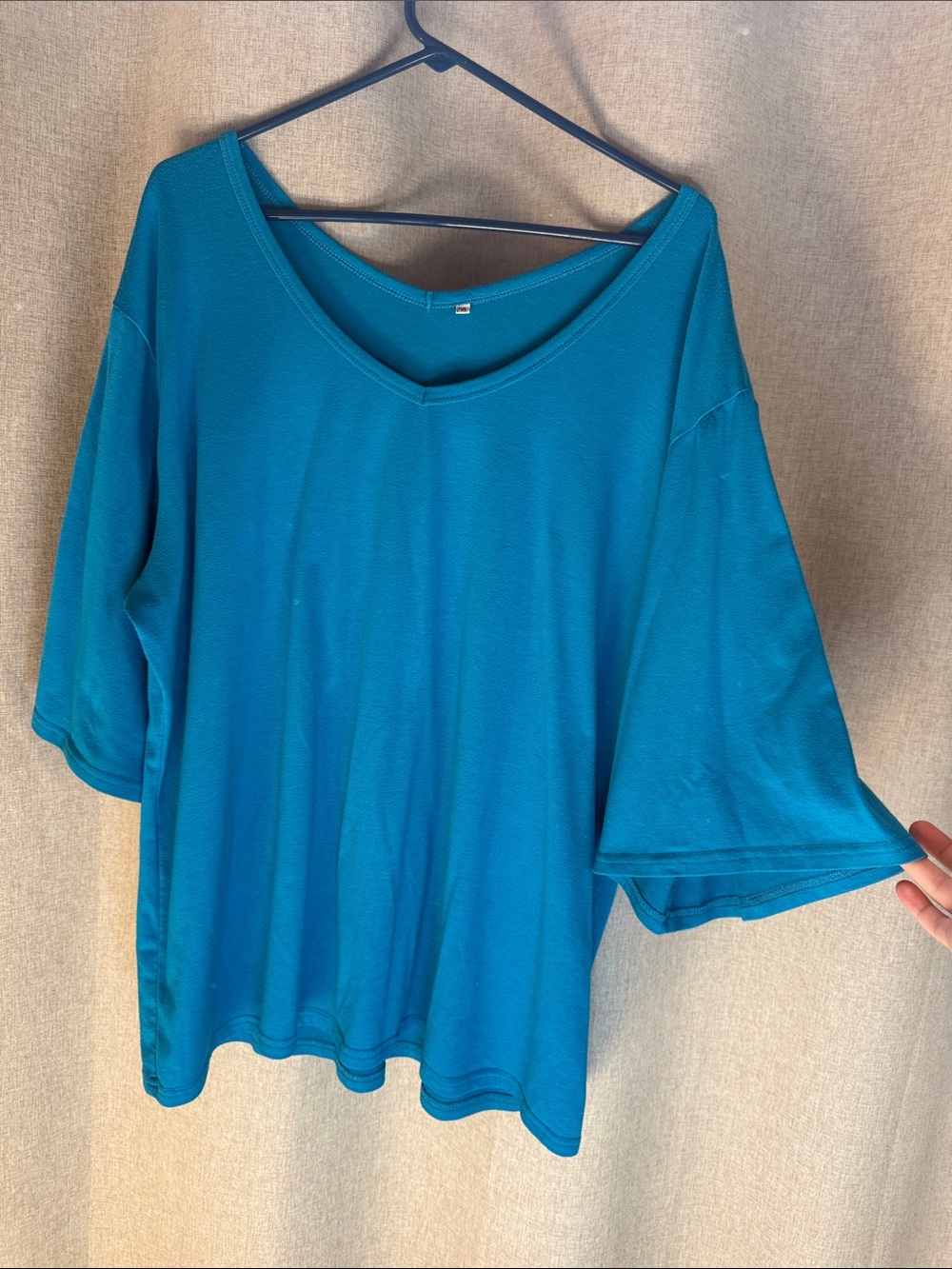 Teal V-Neck Women's Top